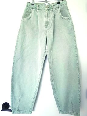 ZARA Denim Mint Green Baggy Size USA 4 / EUR 36